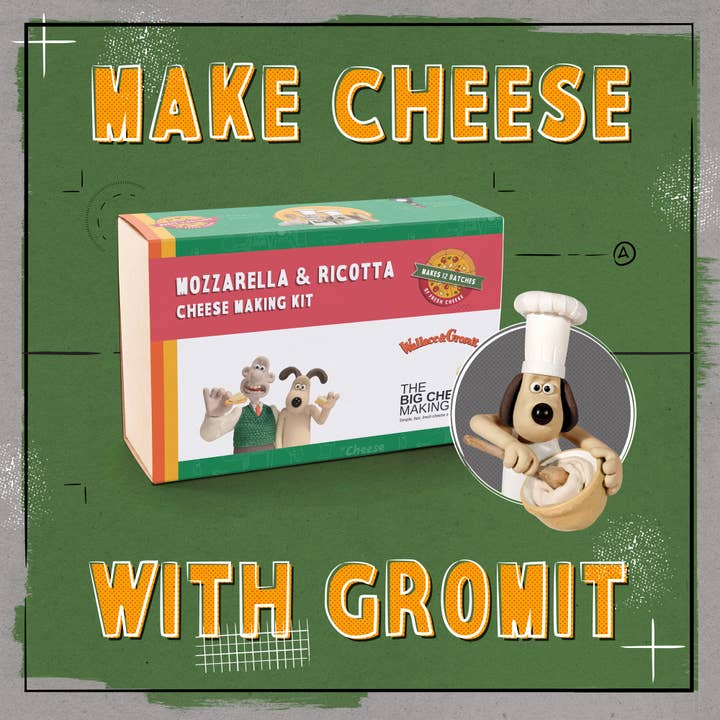 The Big Cheese Making Kit - Wholesale DIY Food Kit - Wallace & Gromit Mozzarella & Ricotta Cheese Making Kit1