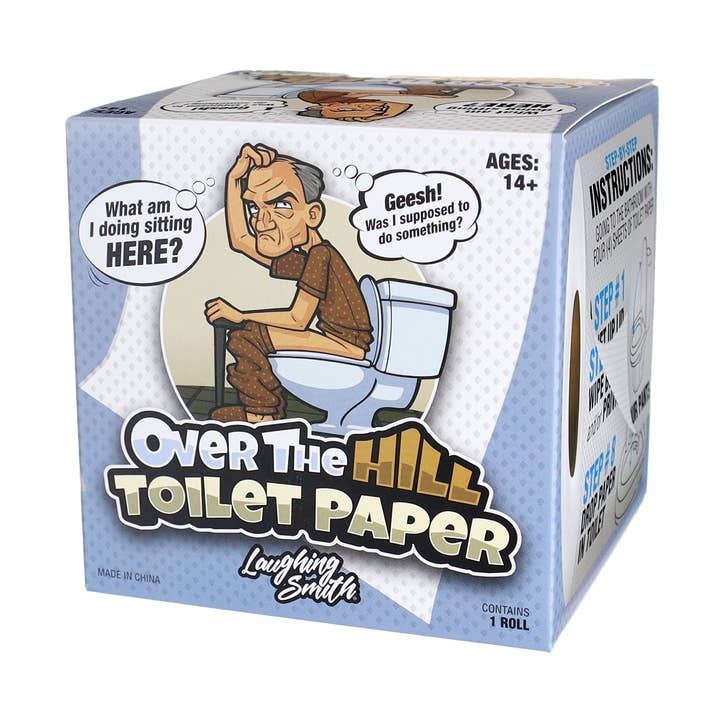 Over the Hill Toilet Paper - Funny Gag Gifts for Men & Old People for wholesale by Smith Brands