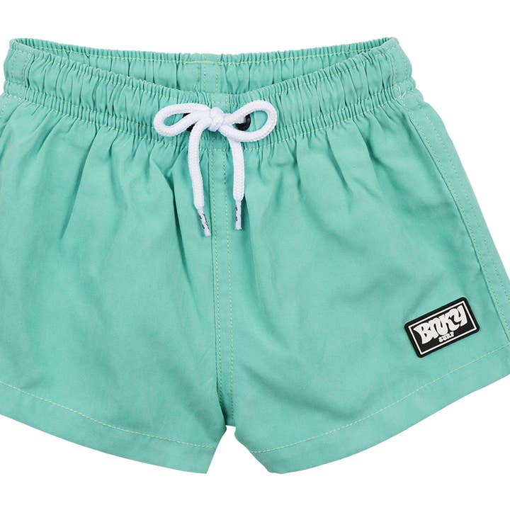 Traje de baño infantil de ante color verde azulado para venta al por mayor de BinkyBro