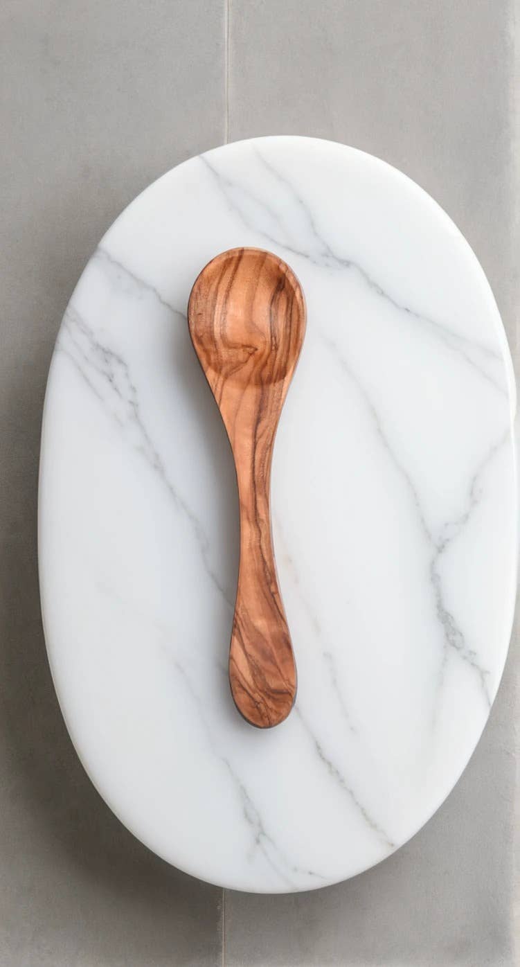 Carré Olive Wood - Wholesale Kitchen Spoon - Olive wood Condiment spoon1