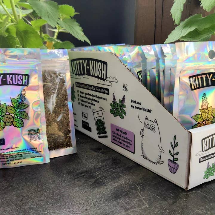Kitty Kush - Wholesale Catnip - Whisker Weed Pocket Packs with Point-of-Sale Display