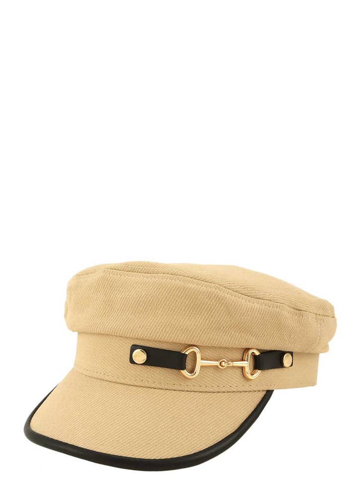 BÉRET SOLIDE BASIQUE AVEC BOUCLE EN MÉTAL AHT90143- pour la vente par anbfashion