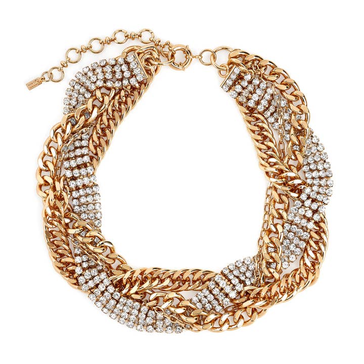 Collier en strass avec fermoir pour la vente par Kenneth Jay Lane