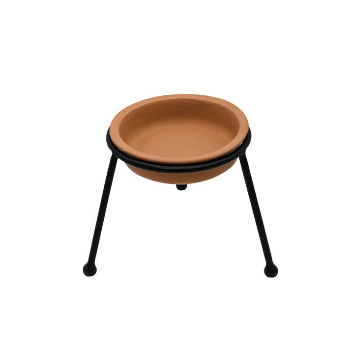 Foreside Home & Garden - Wholesale Plant Pot - Bryce Terracotta Planter Saucer Stand Set 3 Tan Splatter