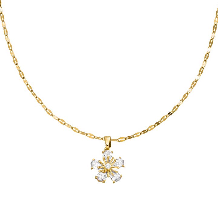 Schmuckgroßhandel - Wholesale Pendant/Charm Necklace - Sakura Flower necklace | 925 sterling silver