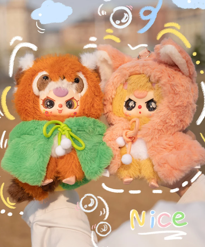 Shinjidai – wholesale Stuffed/plush toy – Kids & baby – Baby Three "I'm Not a Warrior" Plush Blind Box (6pcs)1