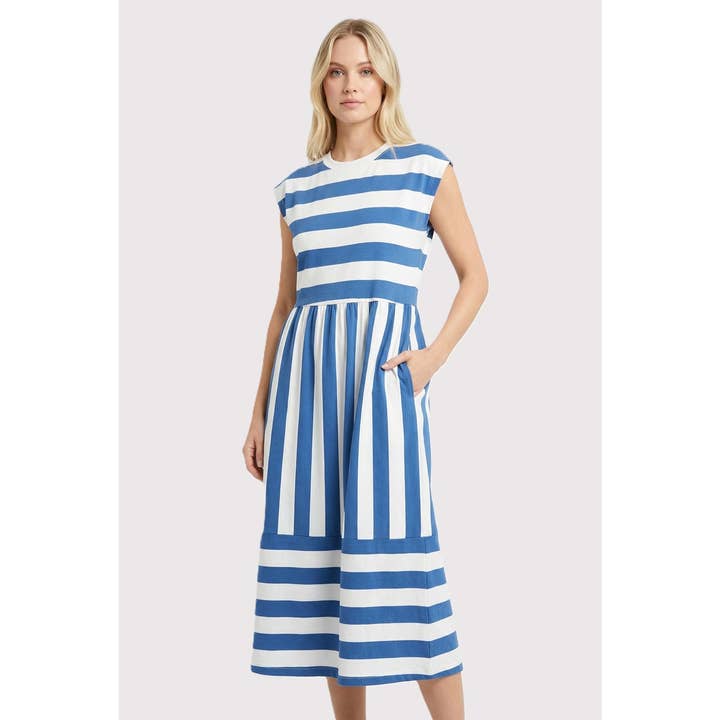 Robe midi rayée rubis pour la vente par STACCATO