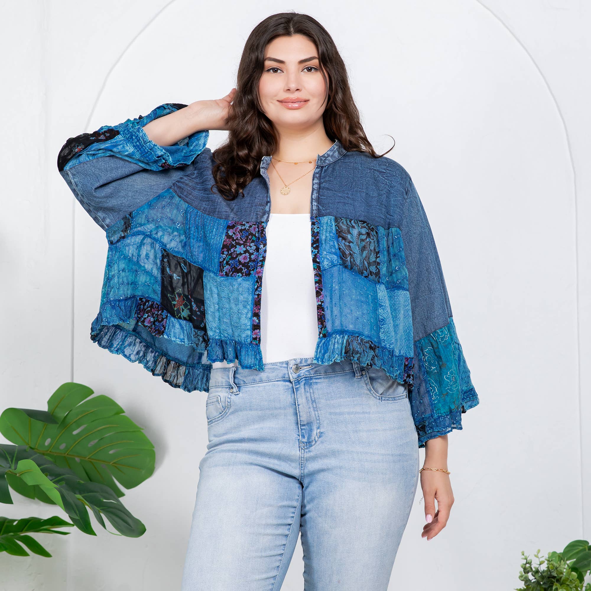 Young Threads - Wholesale Kimono - Women's - Boho Kimono Shrug with Bell Sleeves - New15