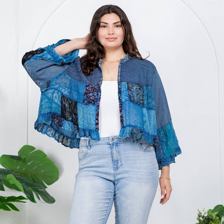 Young Threads - Wholesale Kimono - Women's - Boho Kimono Shrug with Bell Sleeves - New15