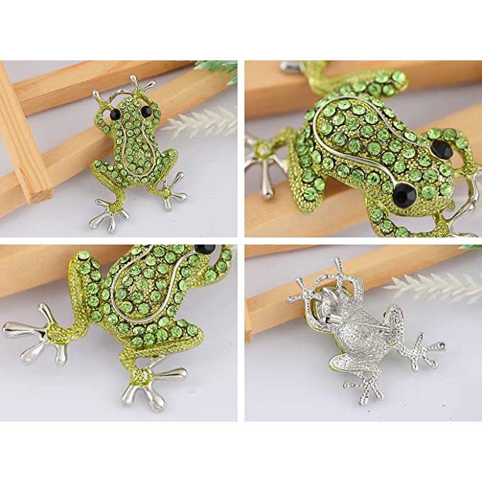 AK Brand - Wholesale Brooch - Fiery Orange Red Happy Smiling Frog Pin Brooch7