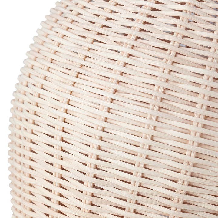 Natural Light Brown Woven Rattan Table Lamp Base with White Cable and Switch for wholesale on Faire1