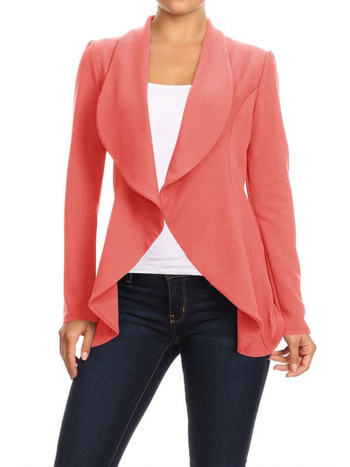MOA COLLECTION - Wholesale Blazer - Women's - Women's Casual Office Work Basic Blazer Jacket S-3XL16