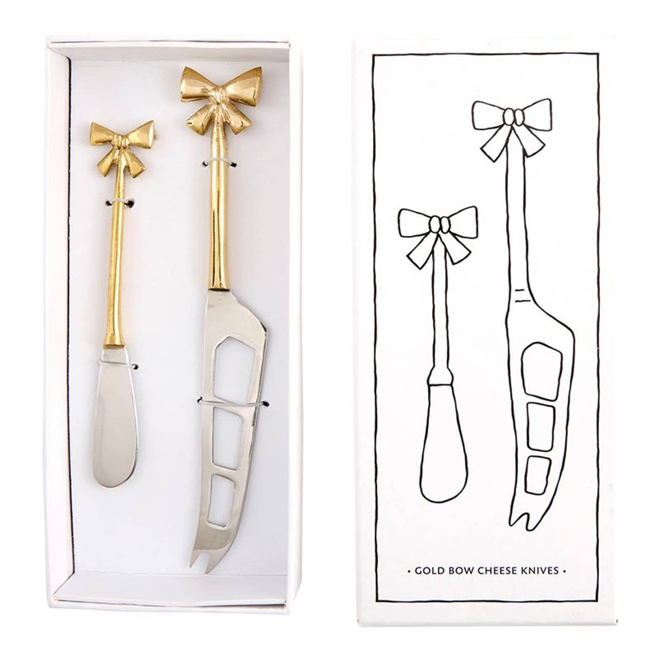 Santa Barbara Design Studio by Creative Brands - Wholesale Cheese Spreader - Gold Bow Cheese Knives - Set of 22