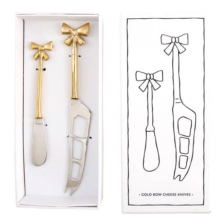 Santa Barbara Design Studio by Creative Brands - Wholesale Cheese Spreader - Gold Bow Cheese Knives - Set of 22