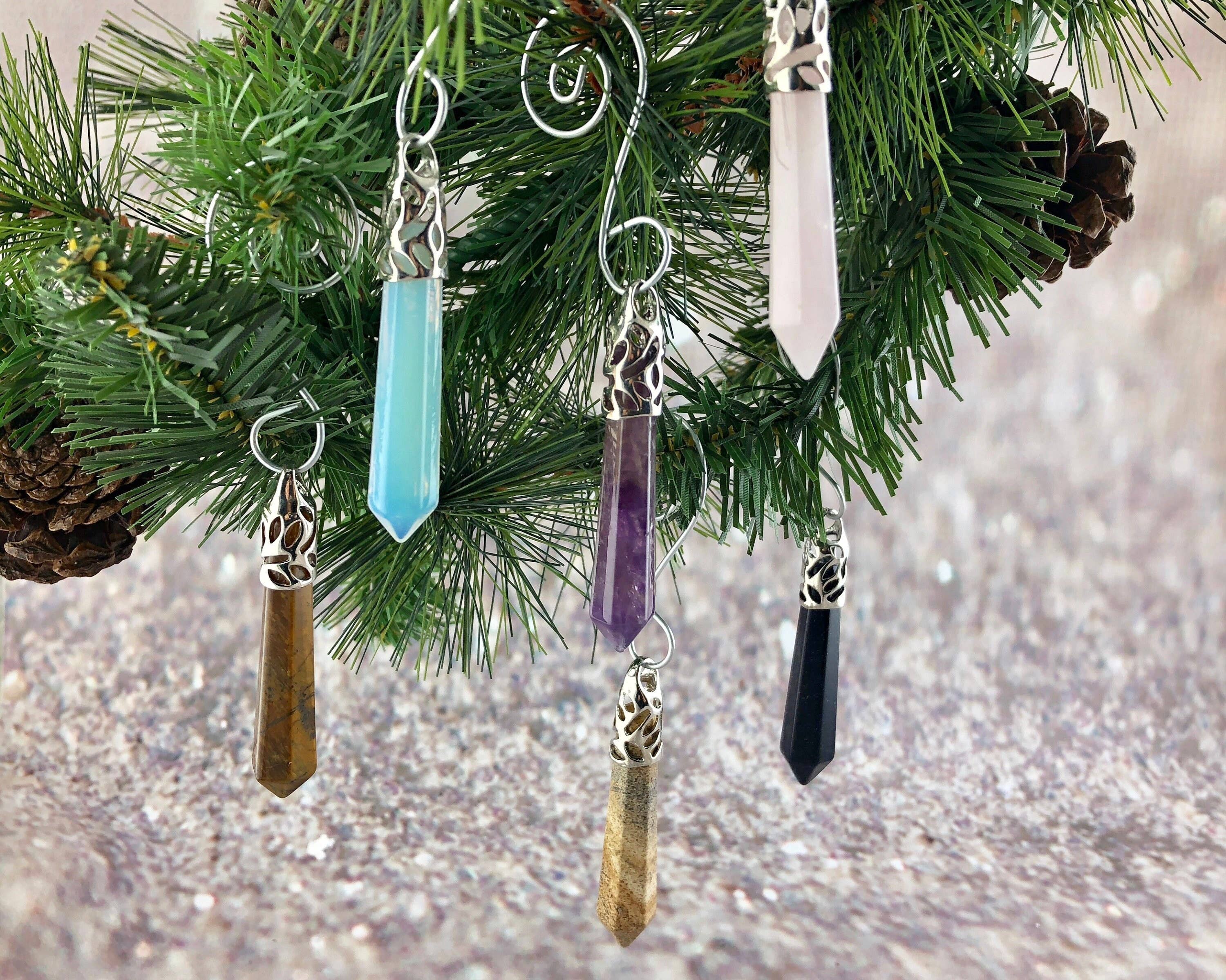 WonderLight Jewelry – Conjunto de ornamentos por atacado – Conjunto de enfeites de Natal com 1 ou 6 cristais de pedras preciosas10