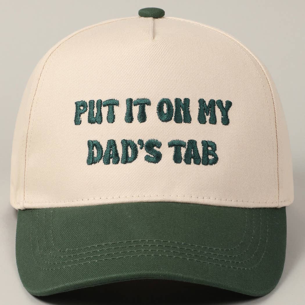 Fashion City - Wholesale Baseball Cap - Unisex - Put It On My Dad's Tab Embroidery Two-Tone Hat29