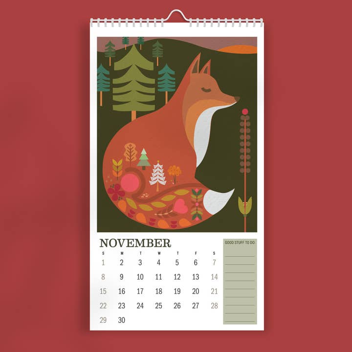strawberryluna - Wholesale Calendar - 2026 Wall Calendar Illustrated Botanicals and Nature Art11