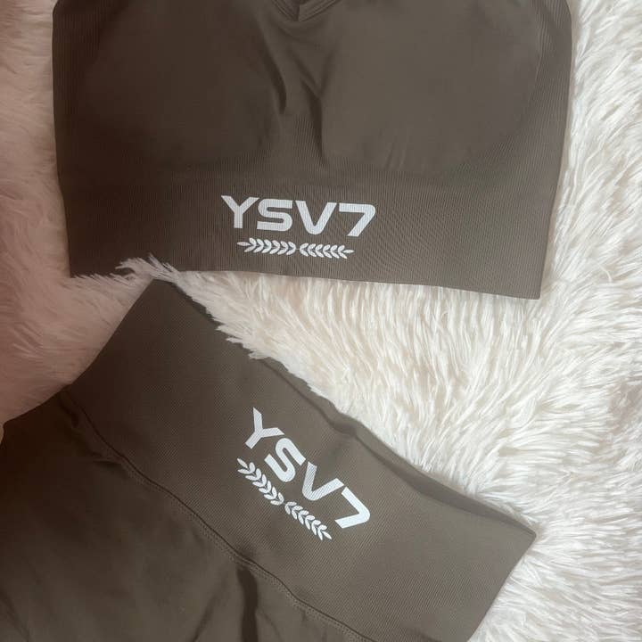 YSV7 Dames Donkergrijze Sportbeha en Short Set voor wholesale door YSV7