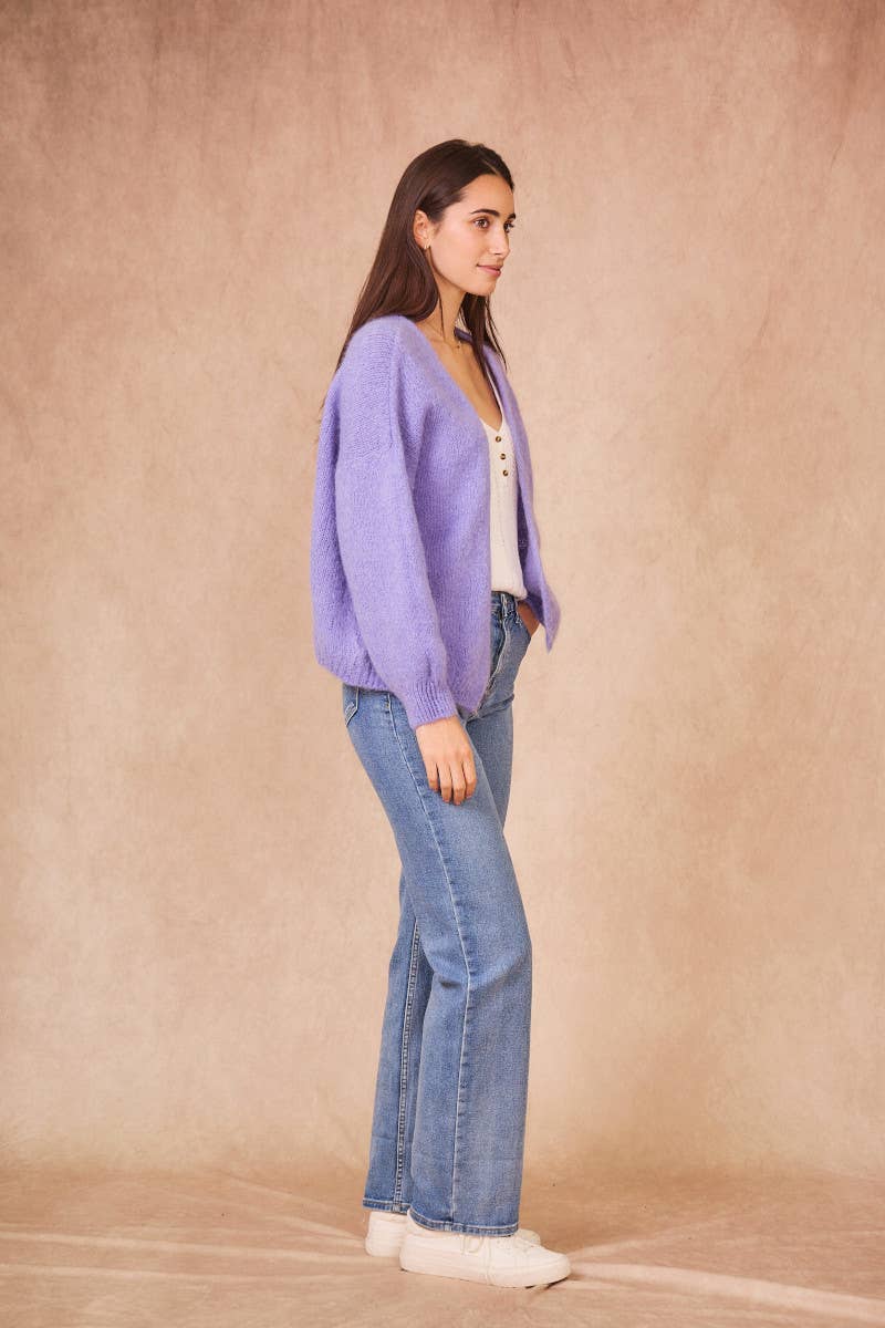 Calie Paris – Großhandel Strickpullover – Damen – Offene Mohair-Mischung Strickjacke20