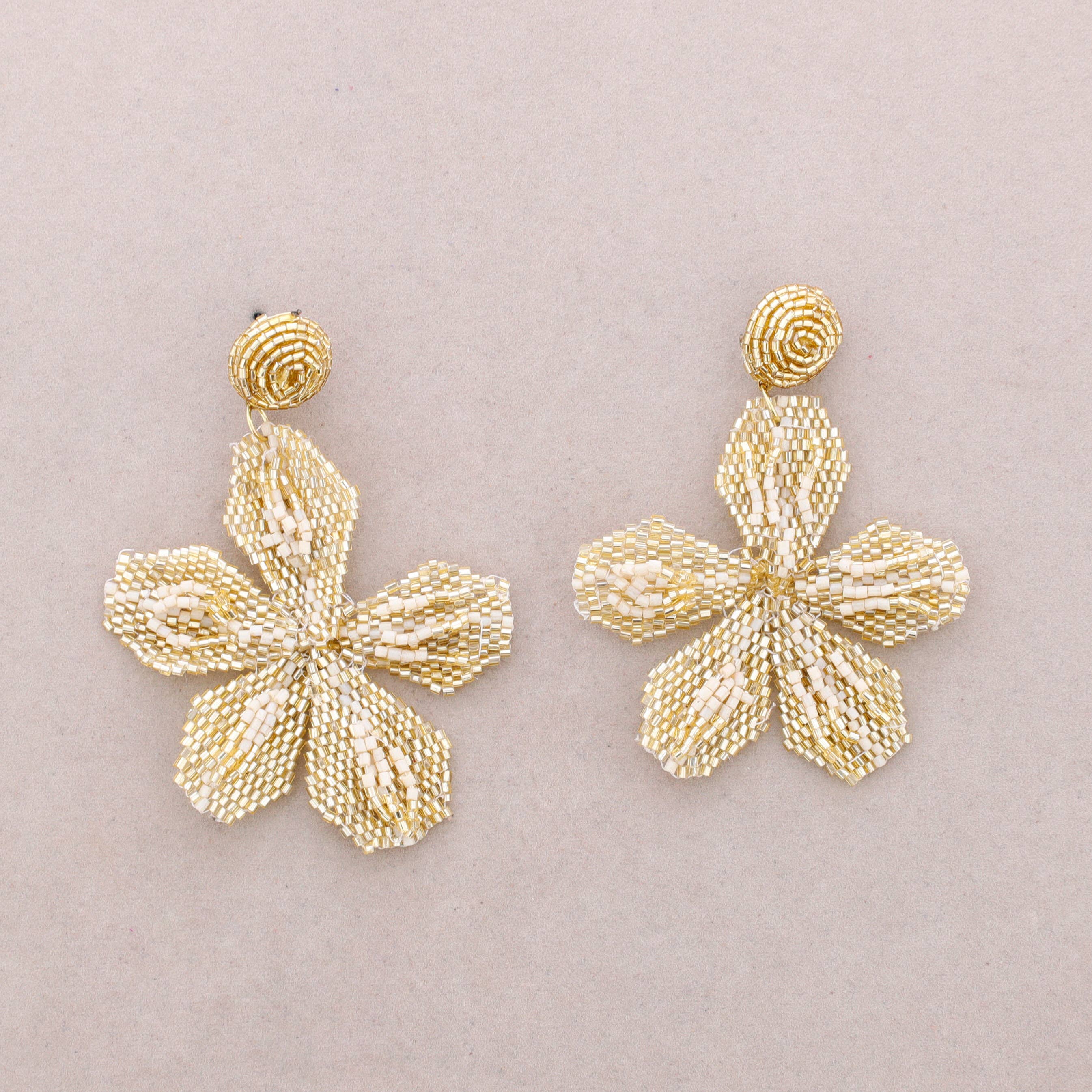 Sonata - Wholesale Snap Jewelry - Floral Beaded Earrings1