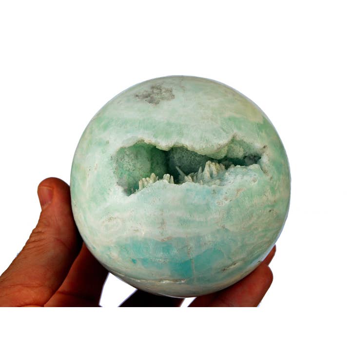 XL Caribbean Calcite Sphere (65mm - 100mm) for wholesale by Kaia & Crystals