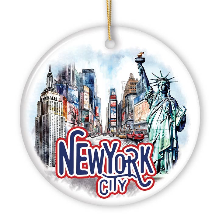 Handmade Artistic New York City Ornament for wholesale by OrnamentallyYou