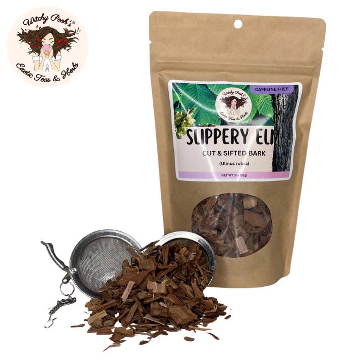 Witchy Pooh's Exotic Teas & Herbs - Wholesale Loose Tea - Witchy Pooh's Slippery Elm Tea - Cut & Sifted Bark10