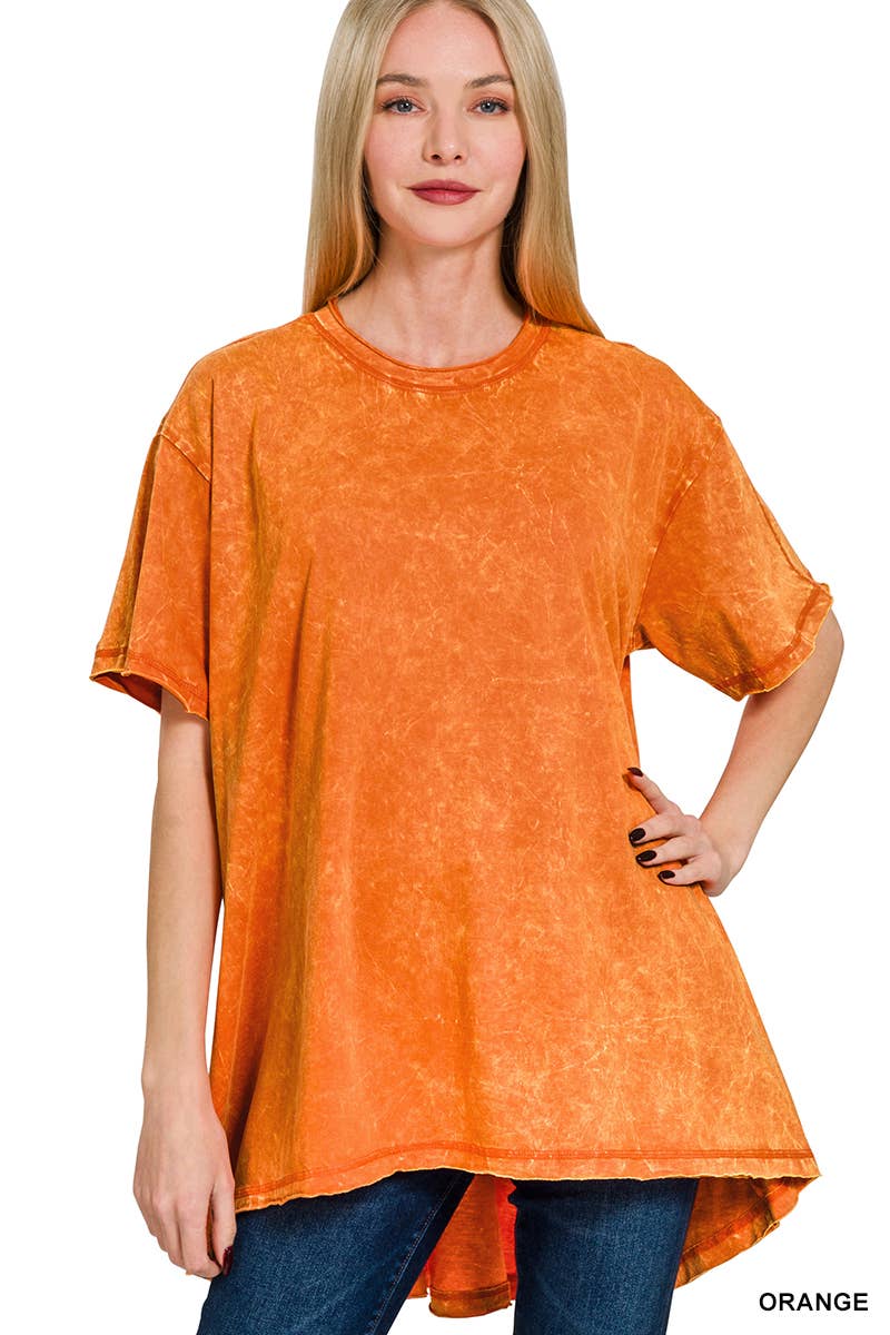 42POPS – wholesale T-shirt – women's – "._ SI-25351 Vintage Washed Short Sleeve Top As shown65