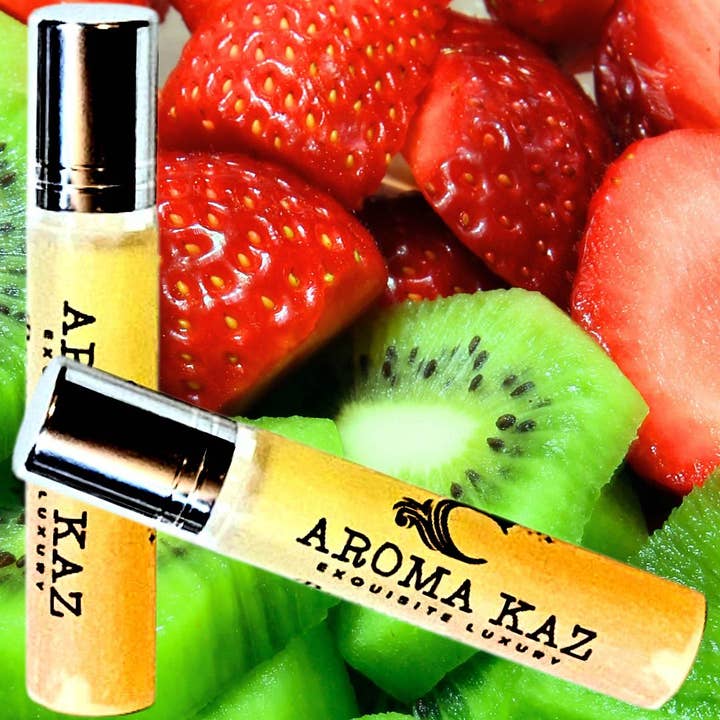 Strawberries & Kiwi Fruit Roll On Perfume Fragrance Oil for wholesale by Aroma Kaz