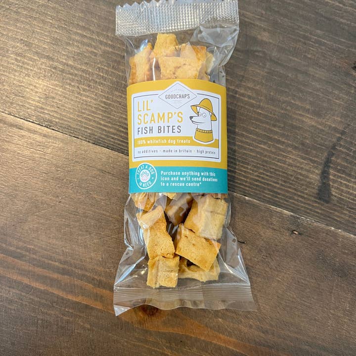 Lil' Scamp's Fish Bites | Natural Dog Treats  and other Purchase wholesale curly treats. Free returns & net 60 terms on Faire trending on Faire.