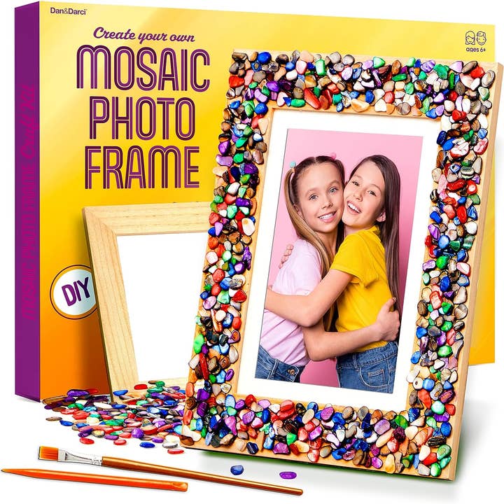Dan&Darci - Wholesale DIY Craft Kit - Kids - DIY Mosaic Picture Frame Kit for Kids
