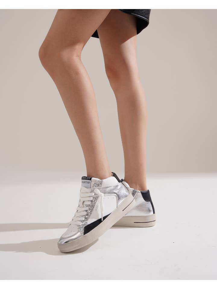 CEREZA - Wholesale Lifestyle Sneakers - Women's - Women's High-cut Platform Sneakers with with glitter detail23