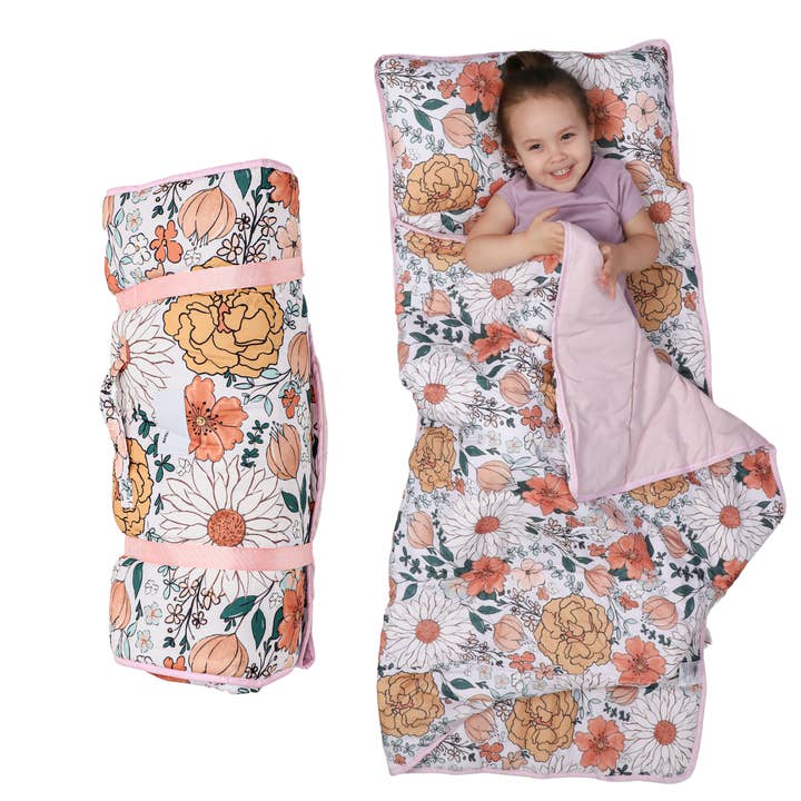 Morxy LLC - Wholesale Bedding Blanket - Kids & Baby - Toddler Nap Mat with Pillow & Blanket Large Portable- Floral1