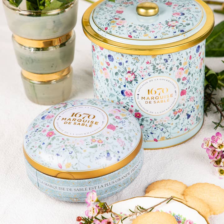 LA SABLESIENNE - Vente Biscuits - Biscuits sablés - Seau métal "Bouquet Sauvage " 250g