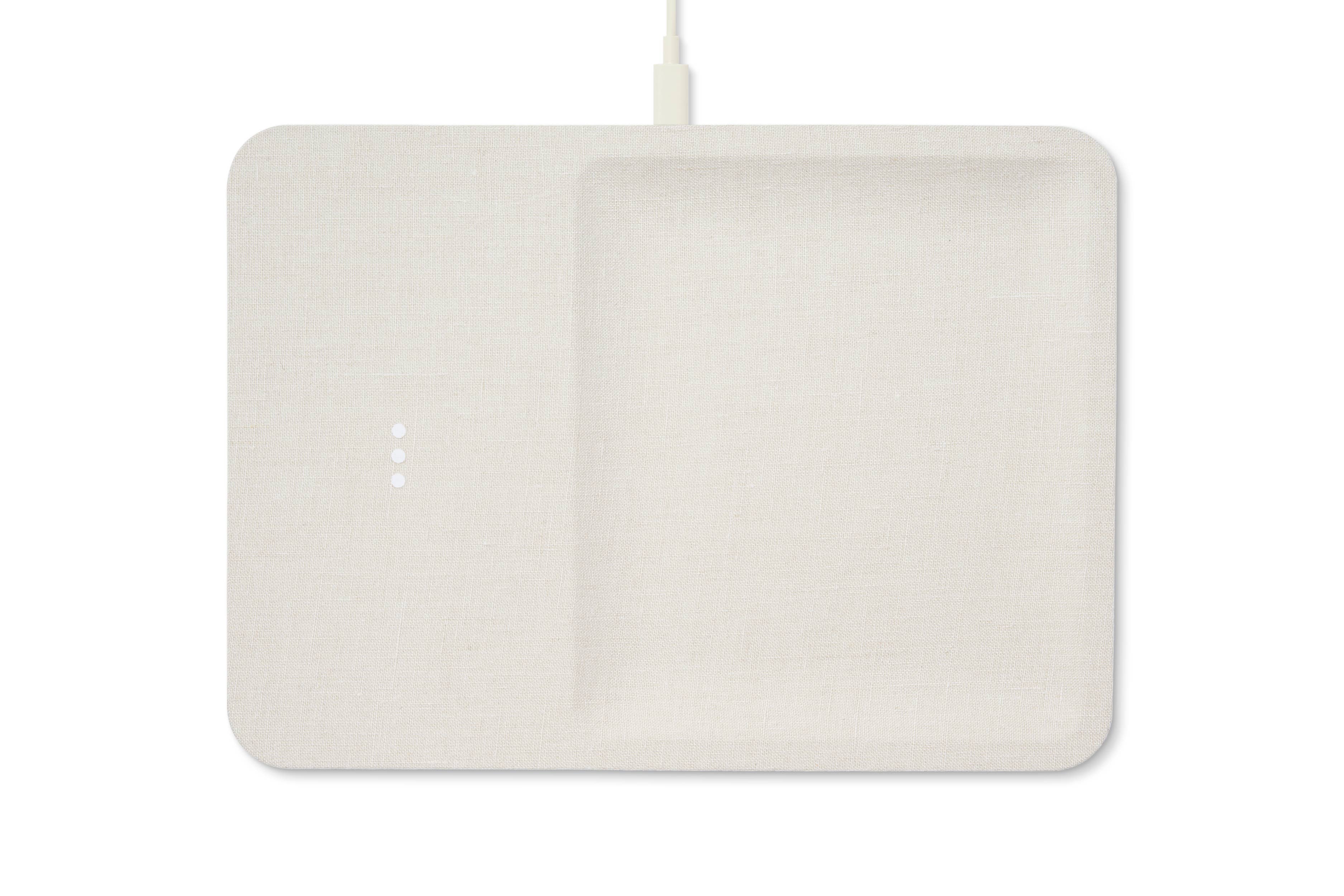 Courant - Wholesale Charging Dock - CATCH:3 - Essentials Linen Wireless Charger with Valet Tray1