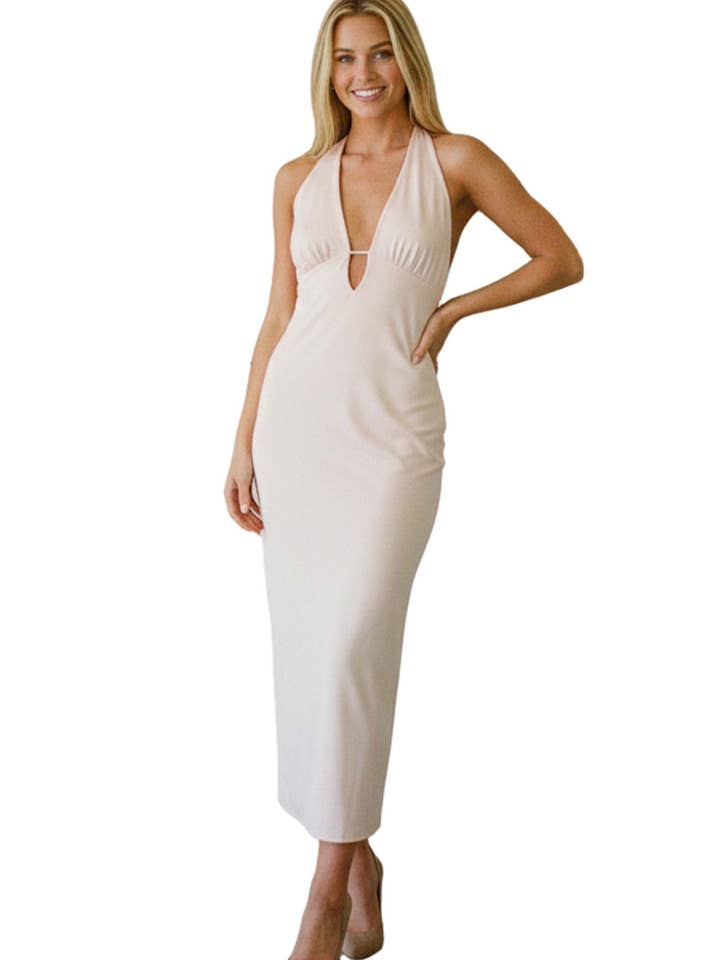 Robe longue dos nu à nouer pour femme pour la vente par Good Stuff Apparel