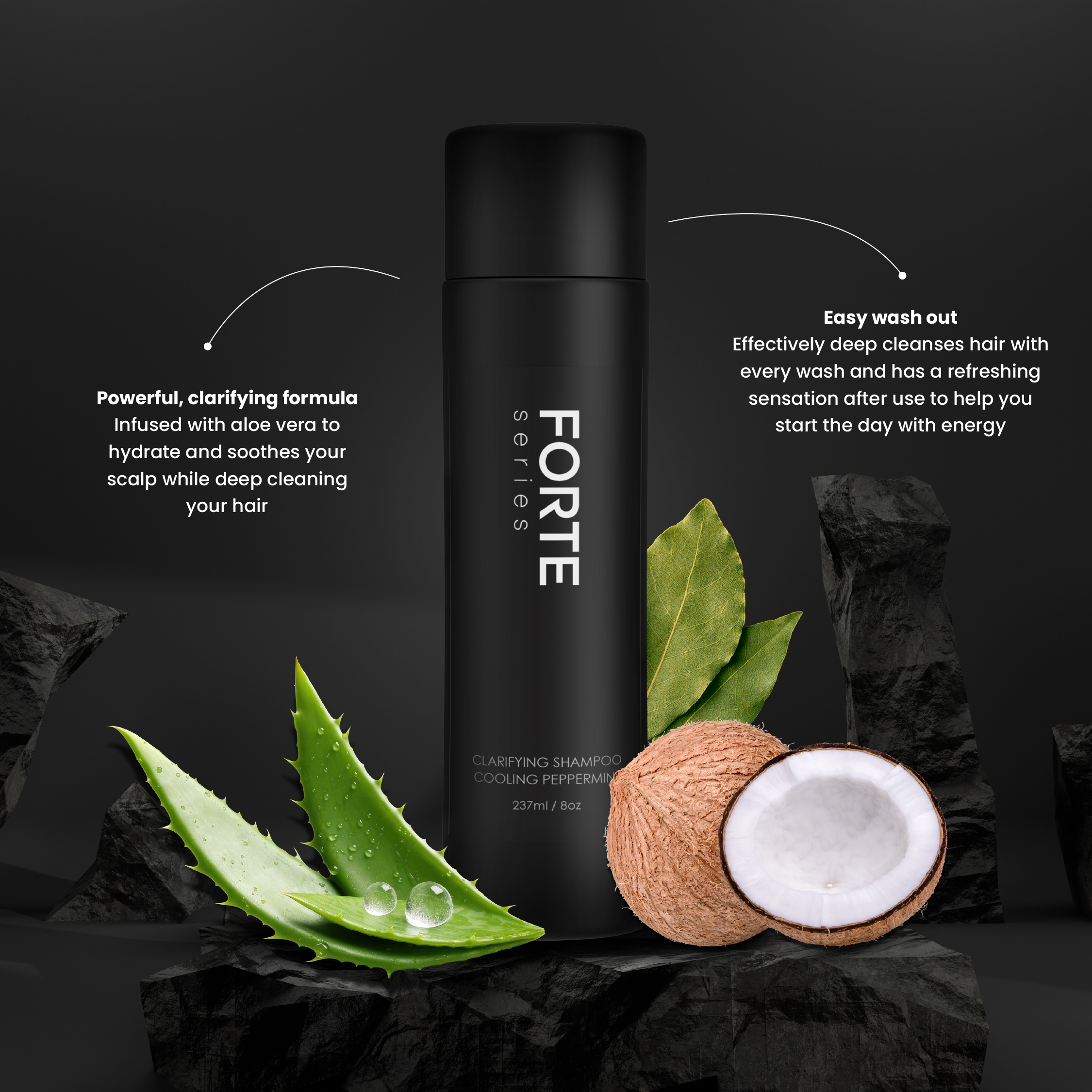 Forte Series, Inc. - Vente Shampoing – homme - Shampooing clarifiant - Nettoyage profond, détox et santé des cheveux1