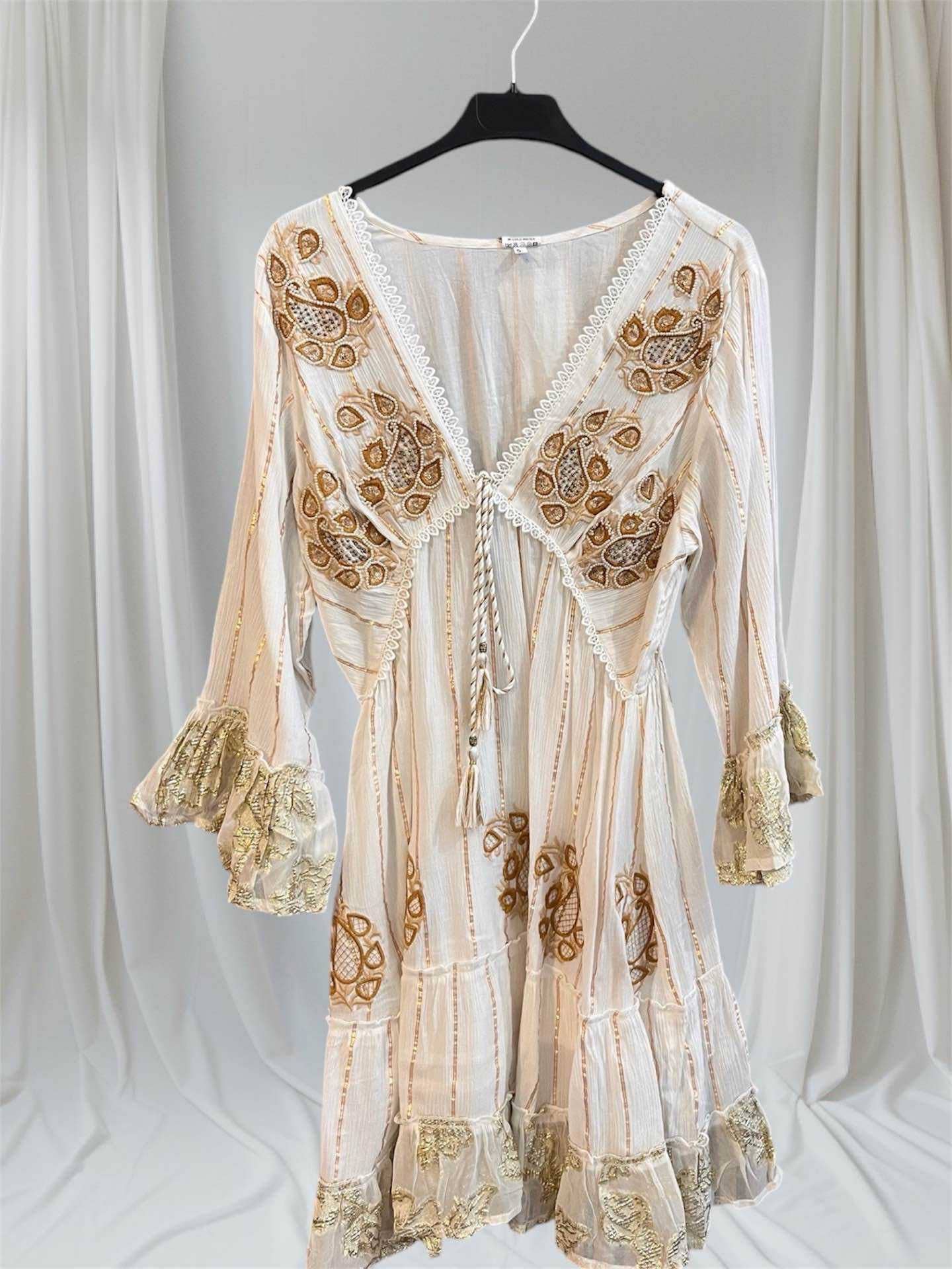 SWEET MAGIC MODA Y COMPLEMENTOS - Wholesale Dress - Women's - BOHO CHIC SHORT DRESS WITH EMBROIDERED DETAILS2