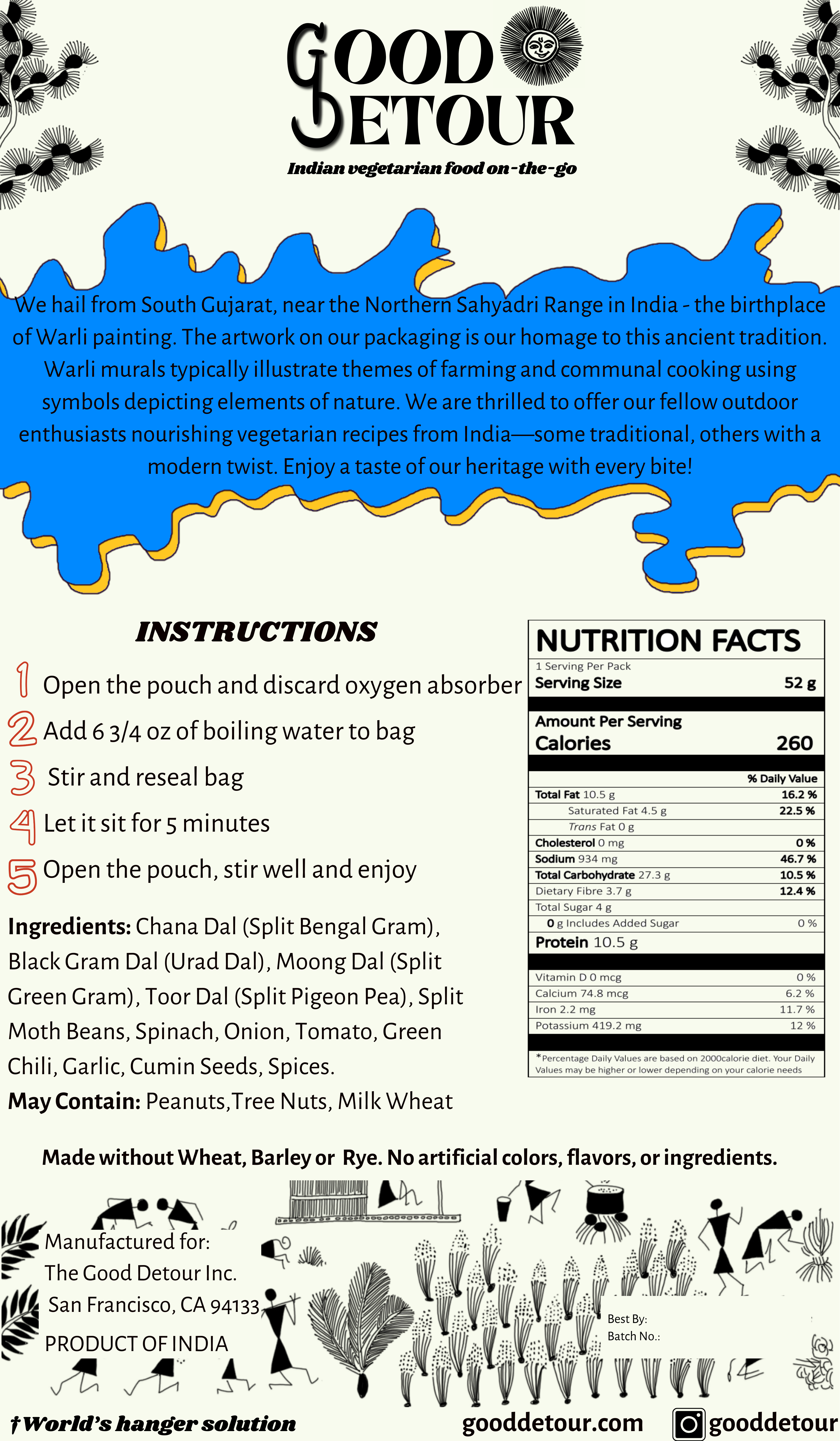 Good Detour - Wholesale DIY Food Kit - Five Lentils Dal3