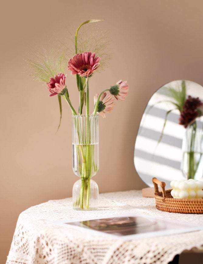 Our Dining Table - Wholesale Vase - Handmade French Style Ribbed Glass Vase8