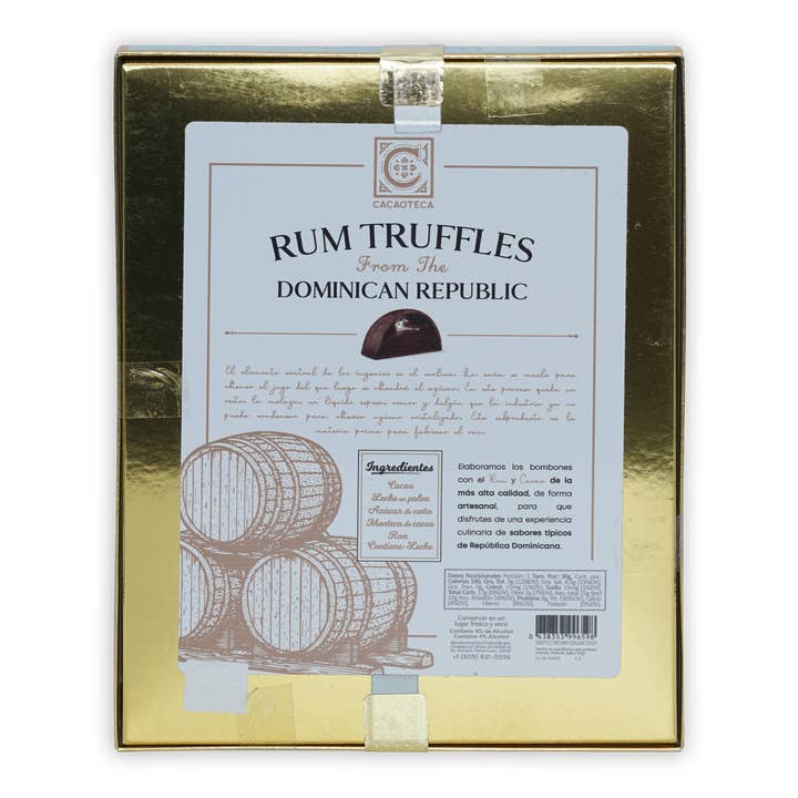 Bar & Cocoa Chocolate - Wholesale Chocolate Box - Cacaoteca Milk Chocolate Rum Truffles (12 pcs)2