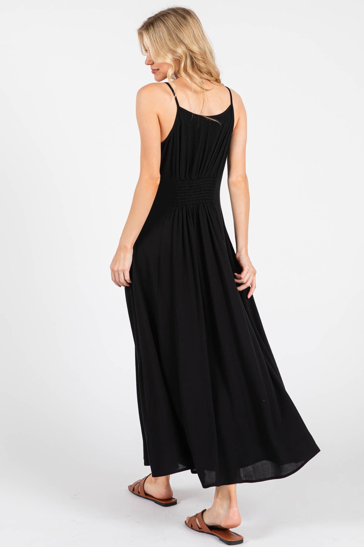 Final Touch - Vente Robe – femme - Robe fluide en mousseline épaisse avec boutons contrastants - ND40209-HV13