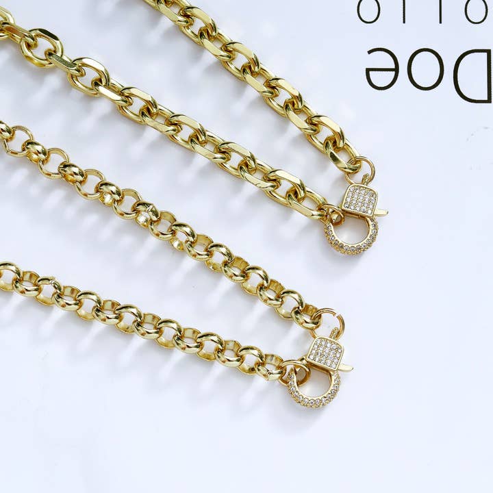 BestBeads&Beyond - Wholesale Link & Chain Necklace - Chunky Square Rolo Chain Necklace, sku#CL11