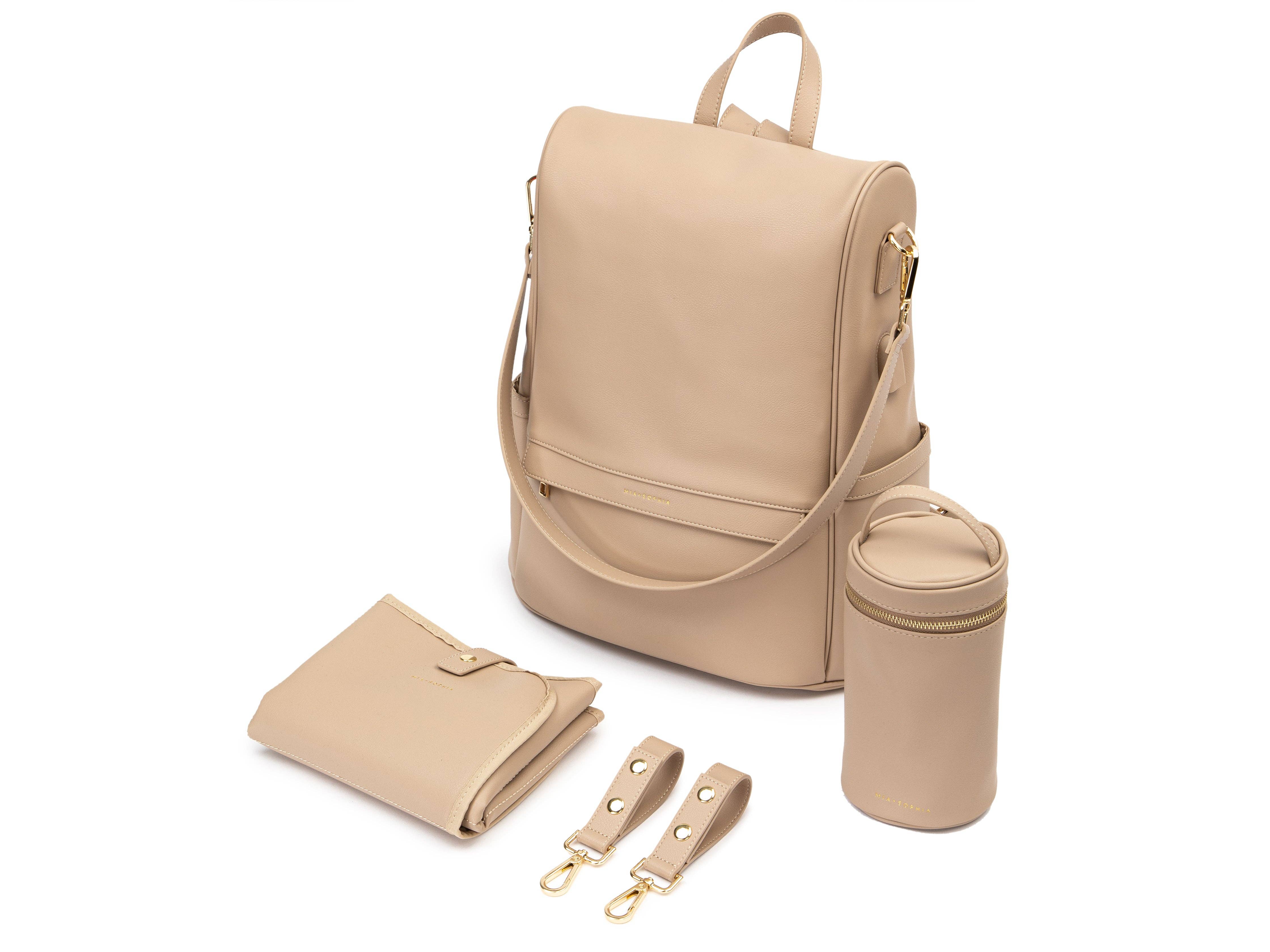 Mia + Sophia – Engroshandel Bletaske - Baby – Mia pusletaske med stelremme, flaskebholder og pusleunderlag16