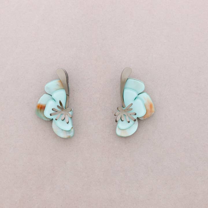 Sonata - Venta al por mayor Pendientes colgantes - Pendientes Flor Resina