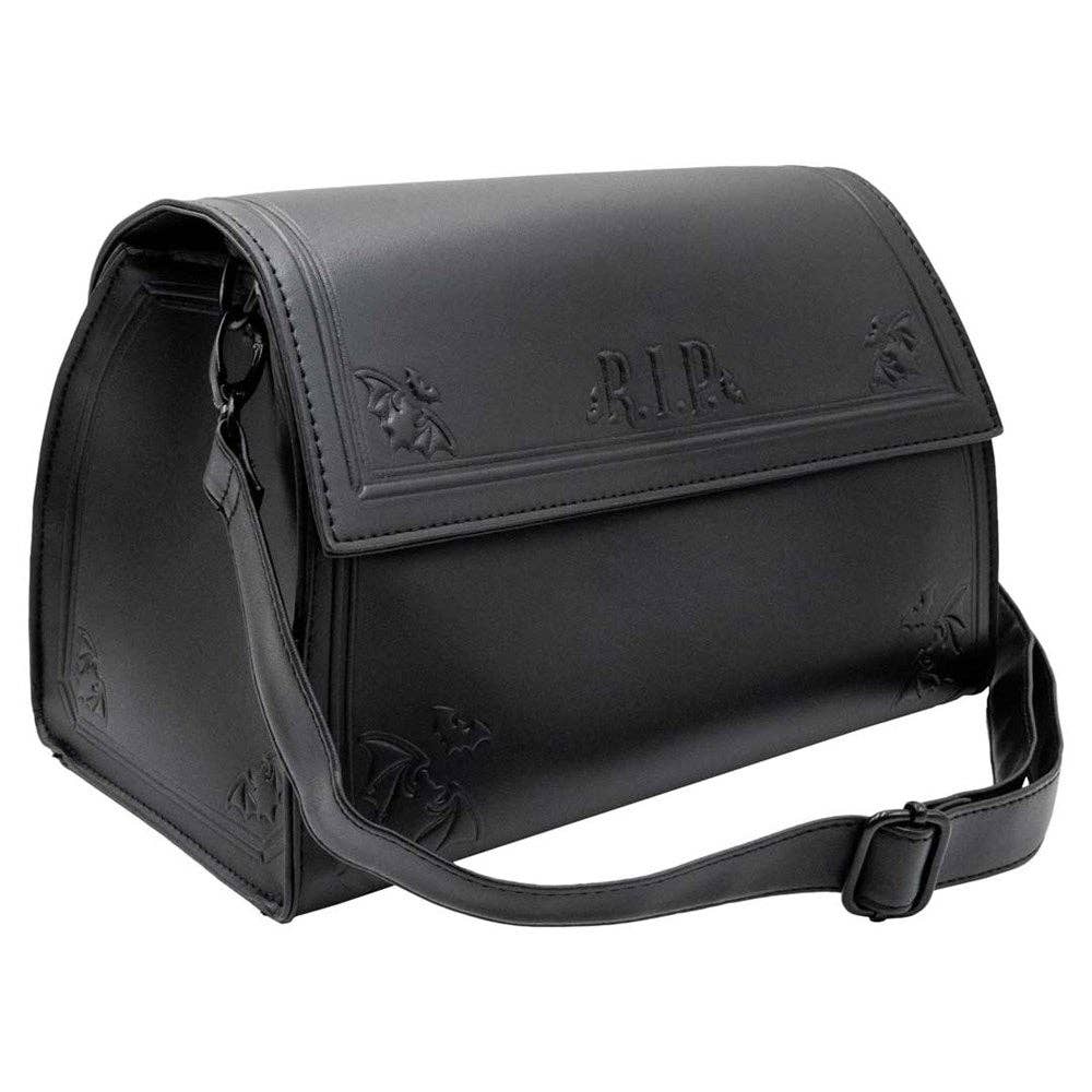 Kreepsville - Wholesale Top Handle Bag - Women's - RIP Embossed Bat Doctor's Bag2