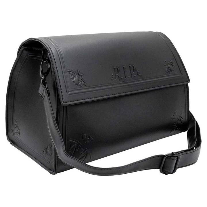 Kreepsville - Wholesale Top Handle Bag - Women's - RIP Embossed Bat Doctor's Bag2