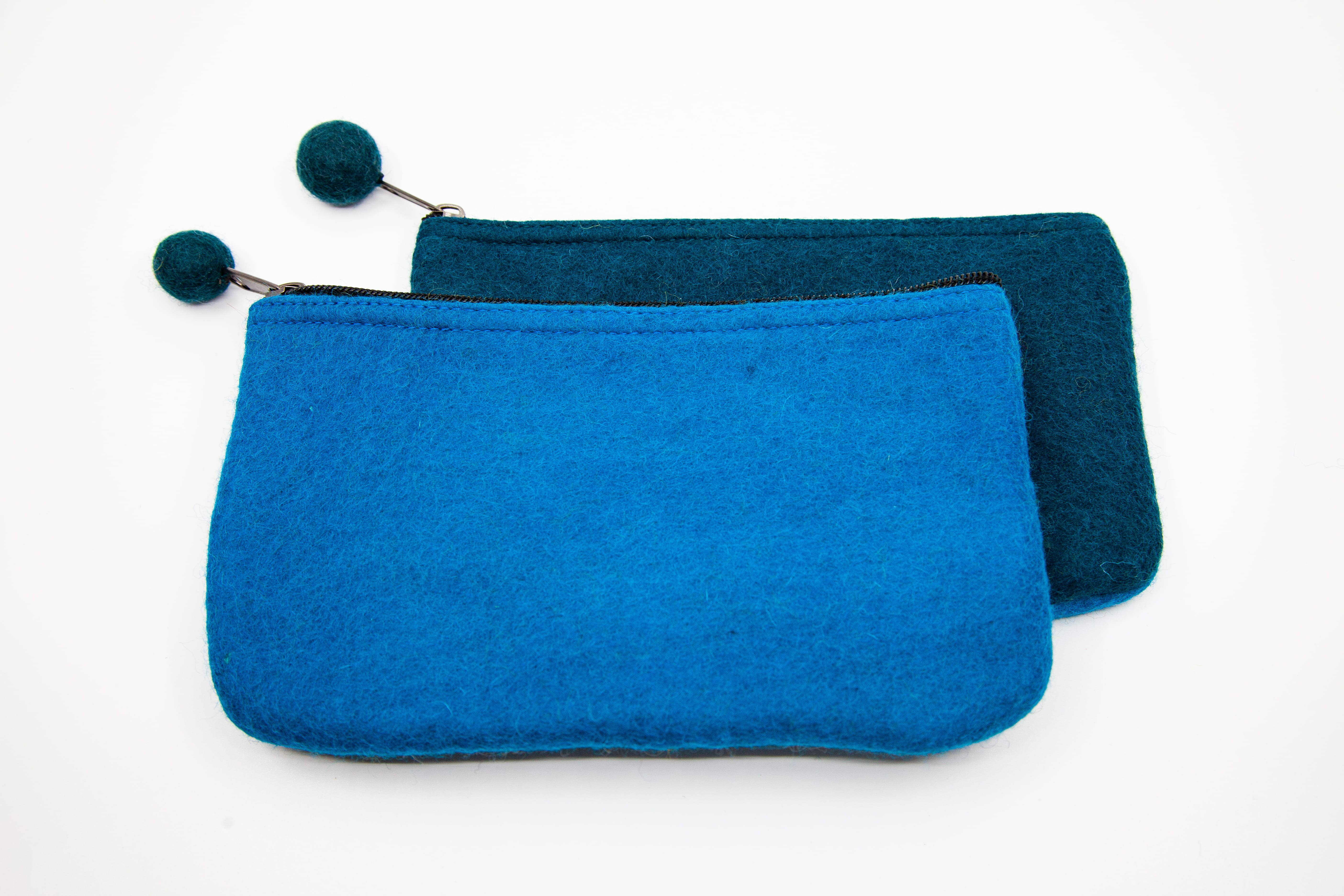 Fibres of Life - Wool & Felt - Wholesale Pouch - Women's - 2-Tone Medium Organizer Pouch | Felt Zip Pouch | Makeup Bag7