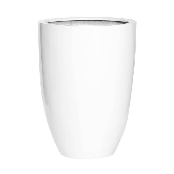 Ben L - Glossy White - L15,75in x W15,75in x H21,65in for wholesale by Pottery Pots