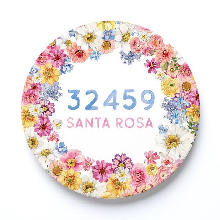 Ceramic Round Coaster-Love+Local Fantasy Garden Zip for wholesale by Love Local
